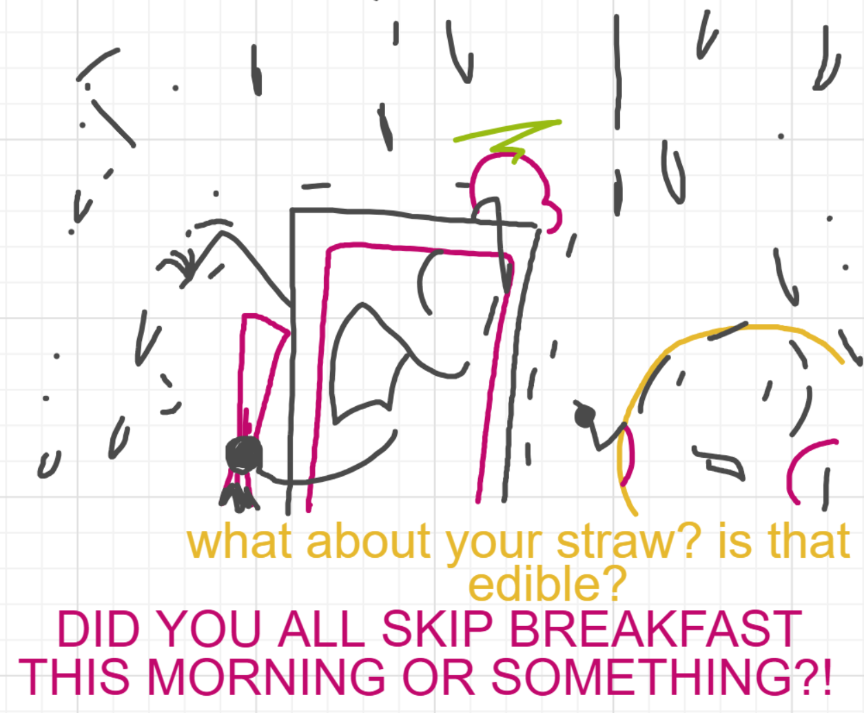 A panel from I've Been Everywhere, Man, episode nine of the Board Boards object show by Furretwalk/WalkingFurret.